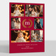 Gold Foil Laurel Wreath Holiday Photo Cards Image 1 of 6